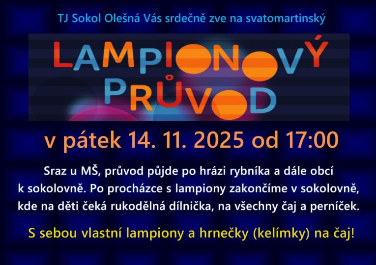 Plakát lampiónový průvod